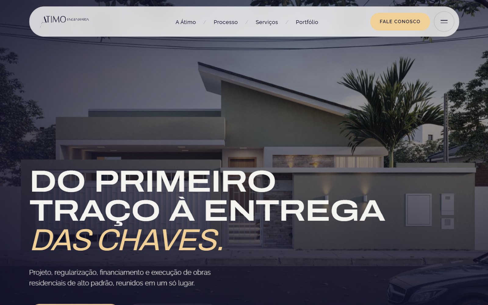 Home do site da Átimo Engenharia